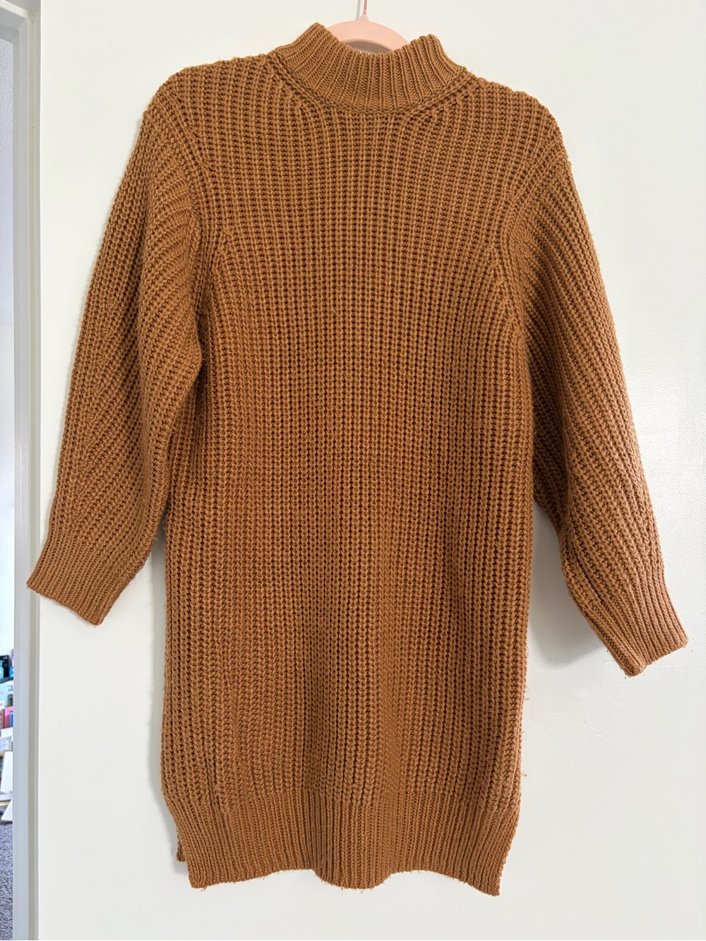 Lulus Camel Sweater Dress
